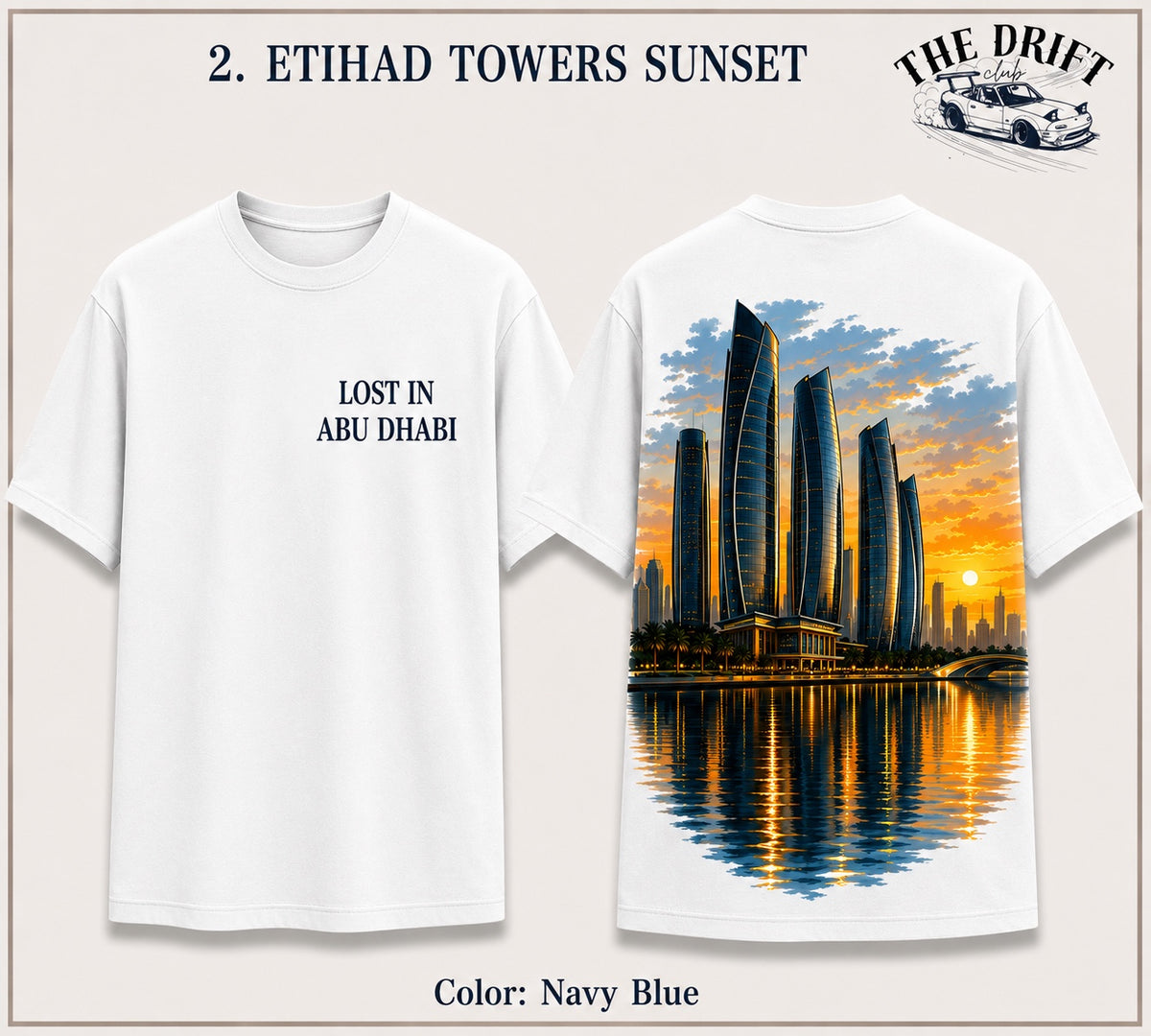 Etihad Towers Sunset — The Drift Club